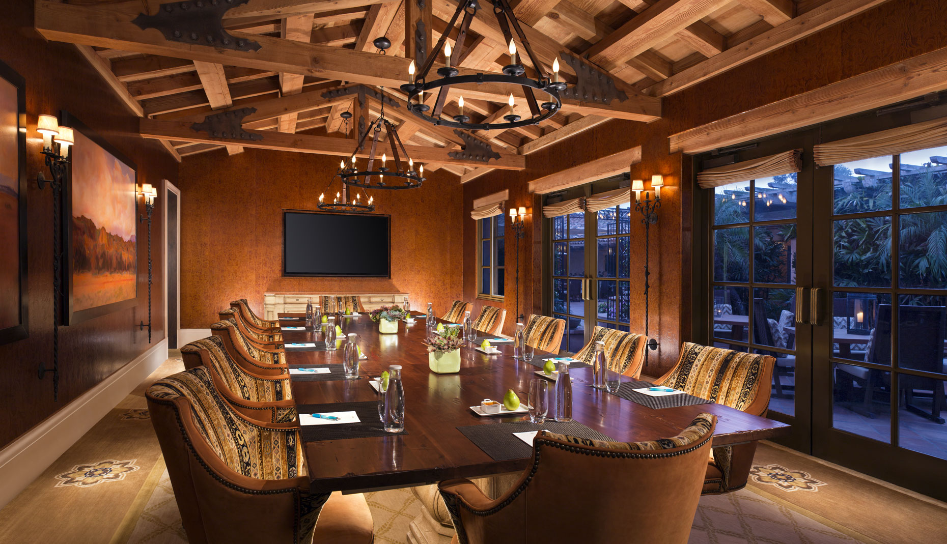 Rancho Valencia Resort and spa Boardroom